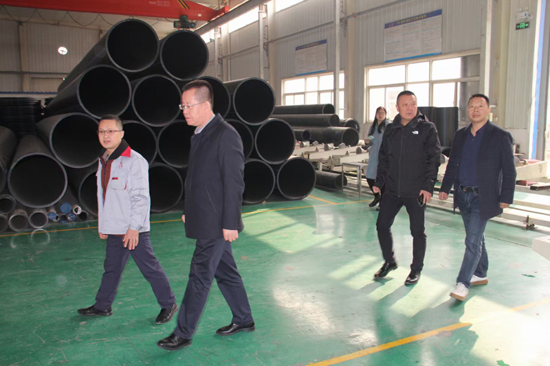 新疆天業(yè)集團公司董事長李河、譚新民等人蒞臨陜西甘霖實業(yè)公司考察指導工作