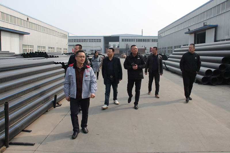 新疆天業(yè)集團公司董事長李河、譚新民等人蒞臨陜西甘霖實業(yè)公司考察指導工作