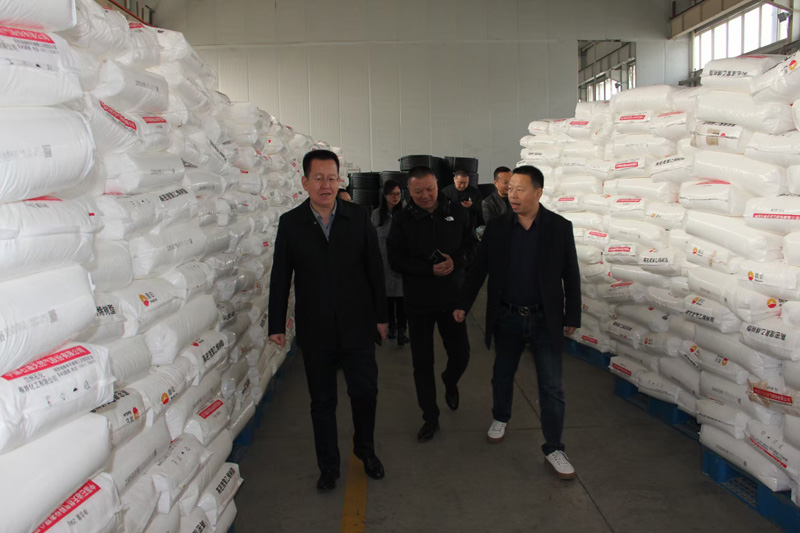 新疆天業(yè)集團公司董事長李河、譚新民等人蒞臨陜西甘霖實業(yè)公司考察指導工作