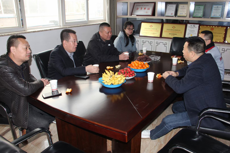 新疆天業(yè)集團公司董事長李河、譚新民等人蒞臨陜西甘霖實業(yè)公司考察指導工作